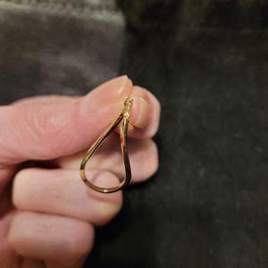 10kt yellow gold chain link hoop earrings